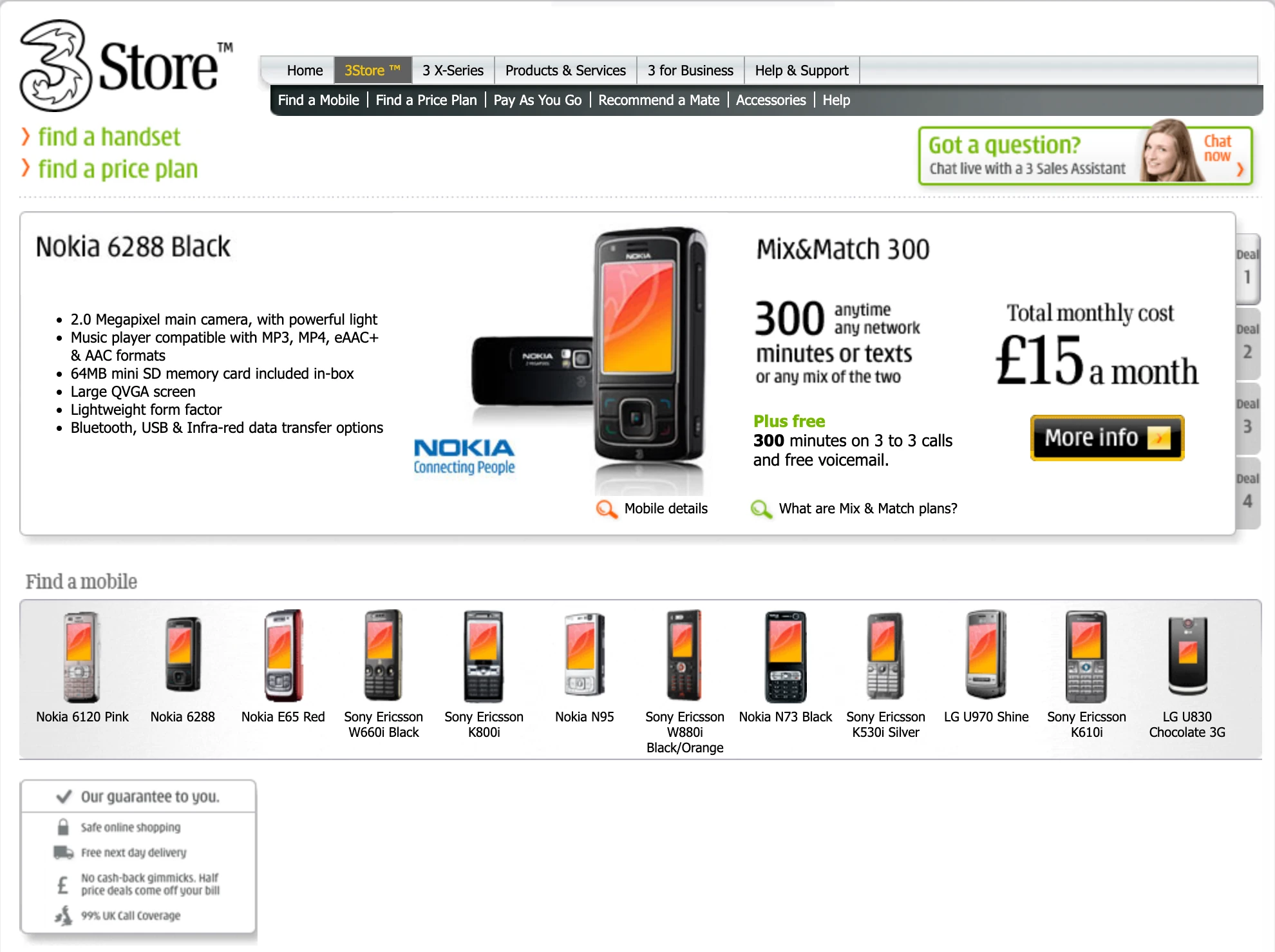Three Store 2008 Home Page